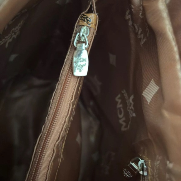 MCM Aren Cognac Visetos Tote Bag - Picture 7 of 9